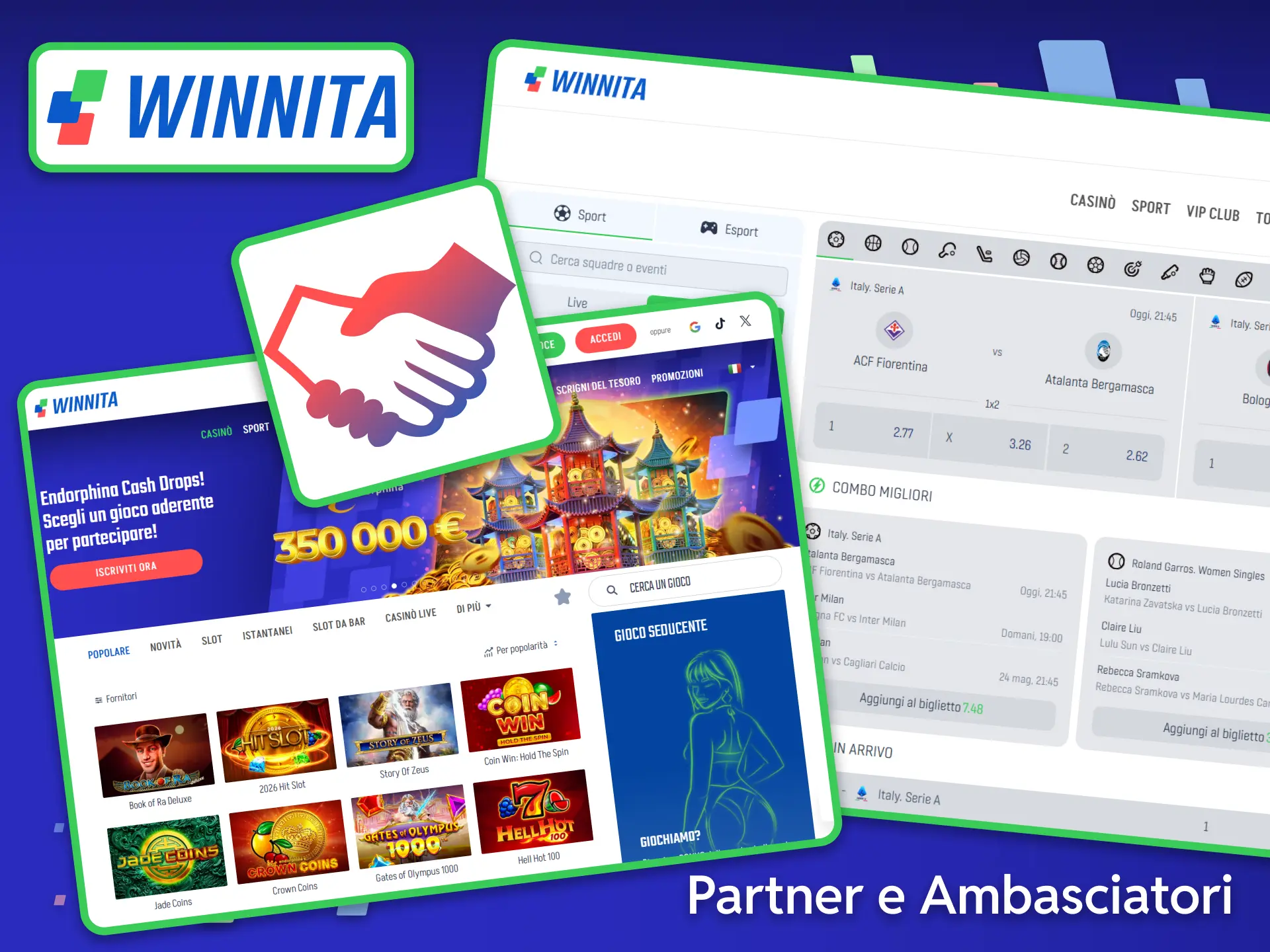 Scopri maggiori informazioni sui partner e gli ambasciatori di Winnita.