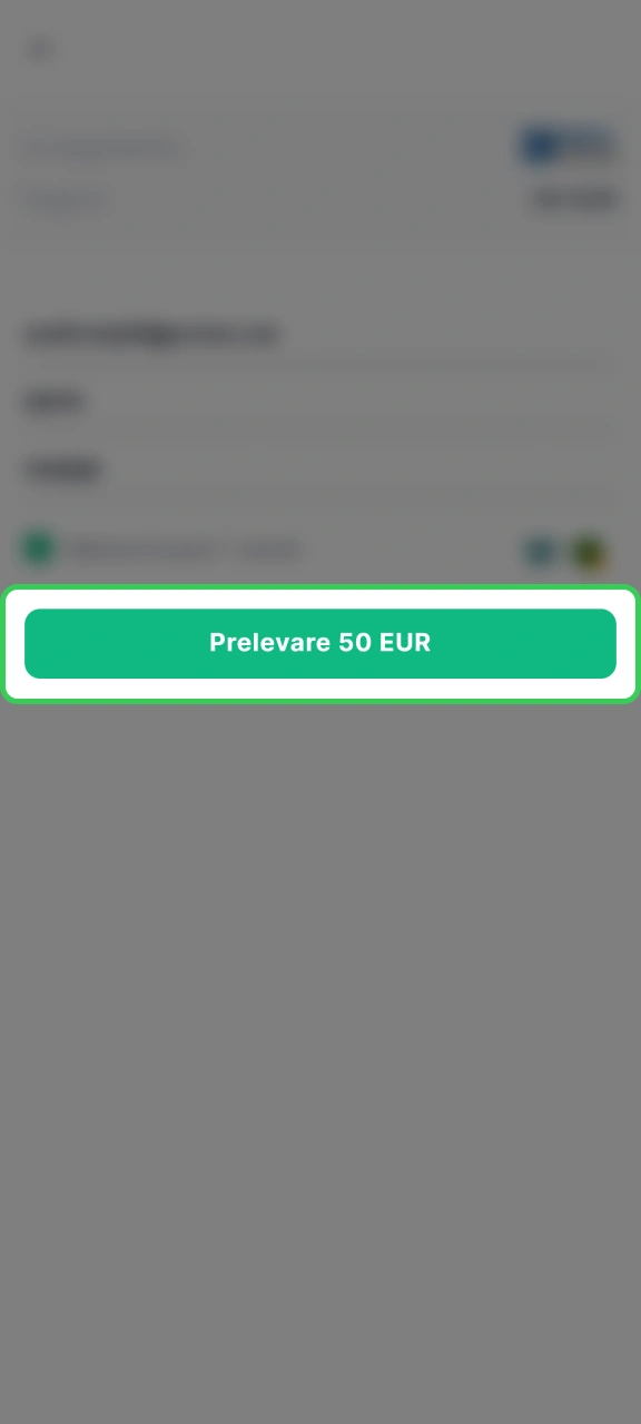 Prelevare denaro dal conto di Winnita.
