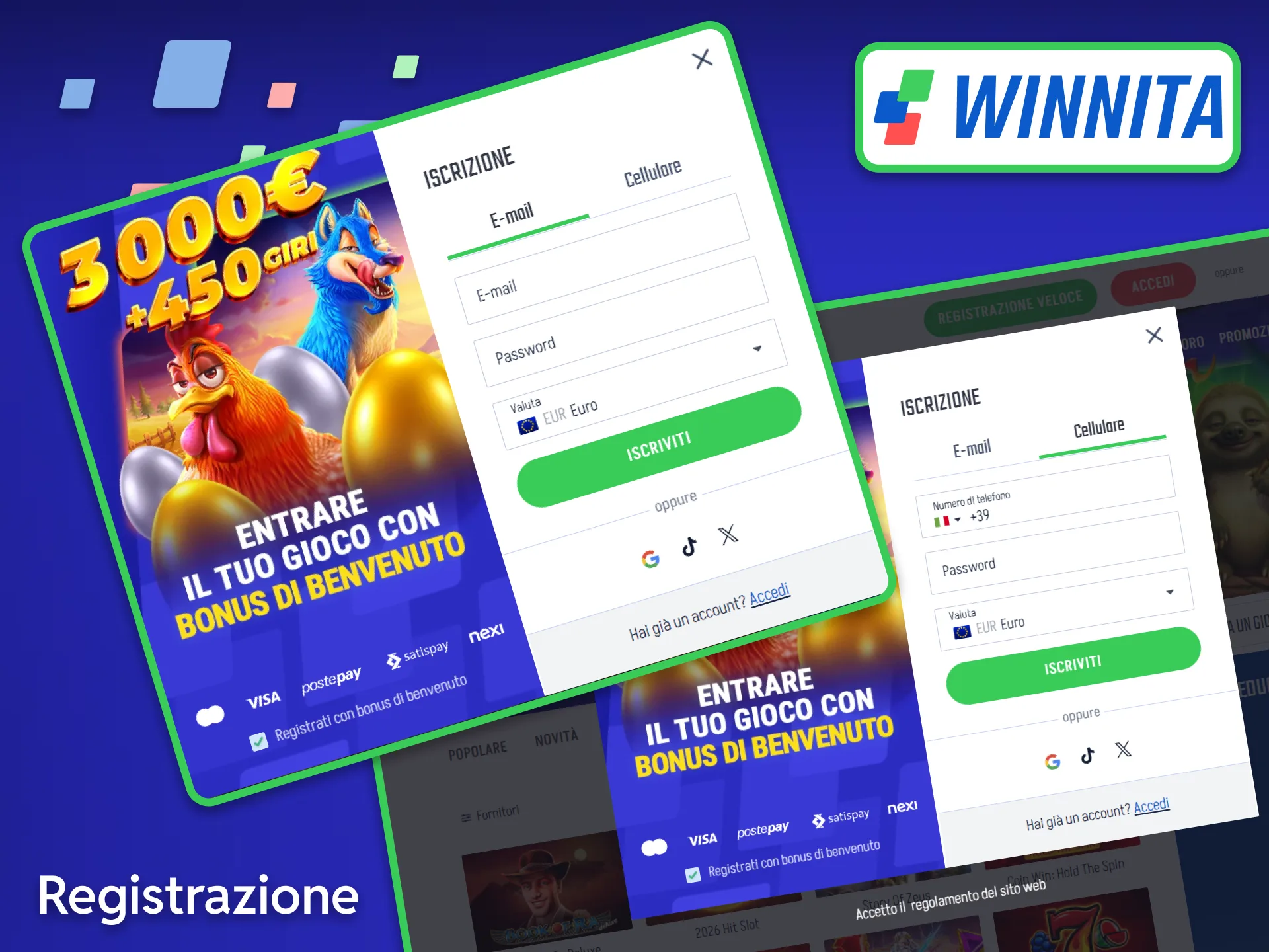 Segui la guida passo passo per completare la registrazione al casinò Winnita senza commettere errori.